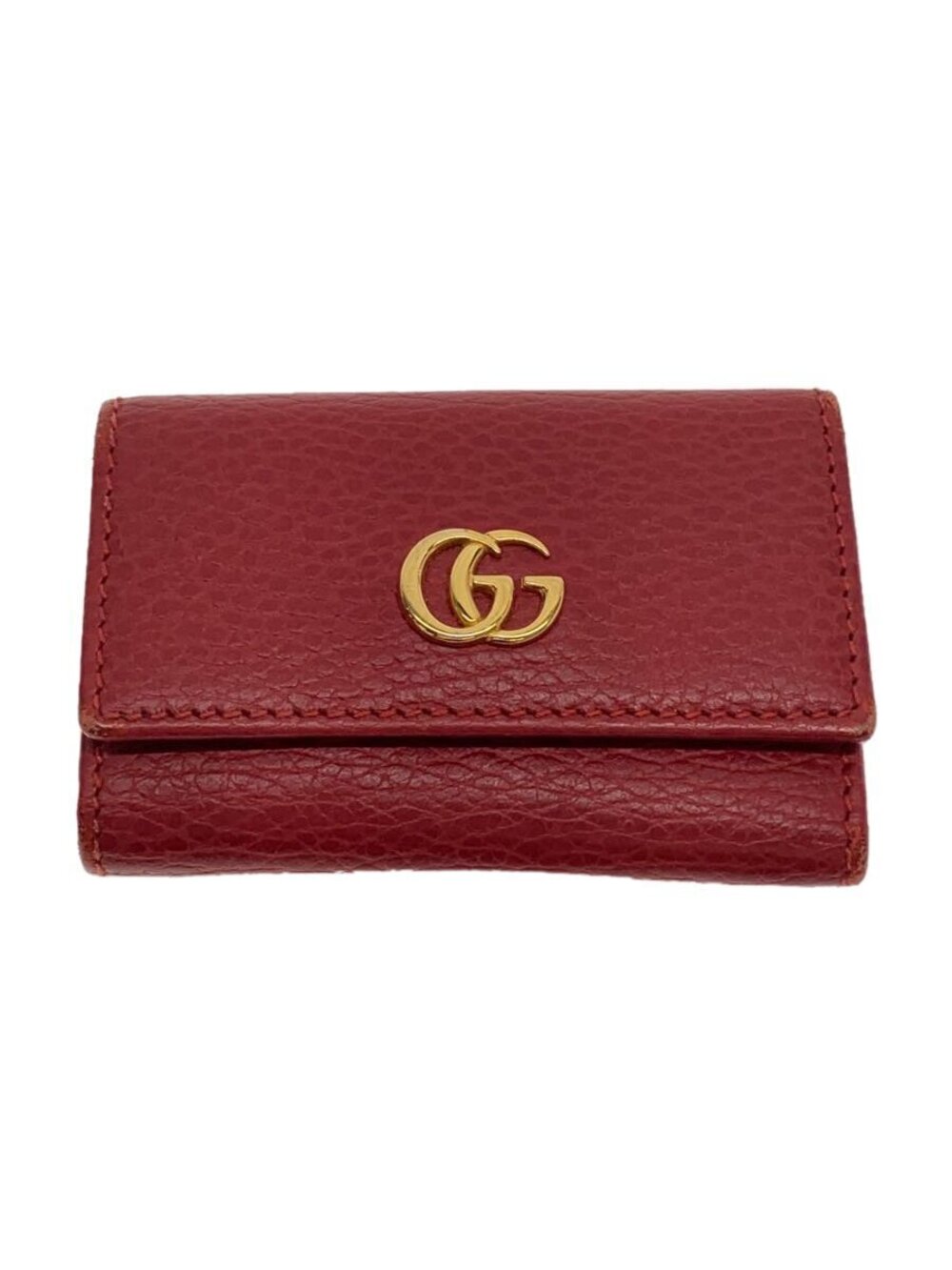 Gucci GG Marmont Key Case Wallet Leather RED